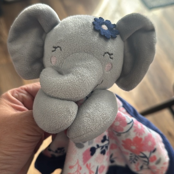Lullaby Lane Elephant Plush Lovey Rattle Security
Blanket Gray Pink Blue 11 Inch - Picture 7 of 7